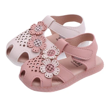 

Summer Baby Girl Shoes Breathable Anti-Slip Hollow Design Flower Shoes Toddler Soft Soled First Walkers 2019 M #06