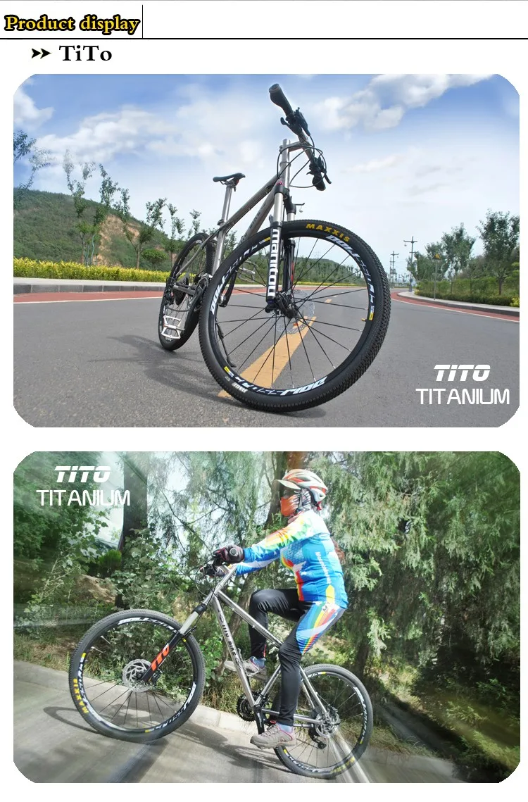 TiTo титановый сплав MTB велосипед 26 27,5 колесная M610 костюмы 30 скоростей Сверхлегкий 11,93 кг титановый велосипед