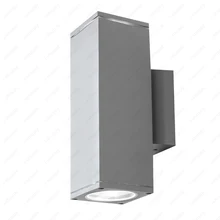 С регулируемой яркостью/N 10 W/14 W/24 W светодиодный наружный настенный светильник вверх/вниз светильник E27 лампы Водонепроницаемый серый корпус балкон гараж