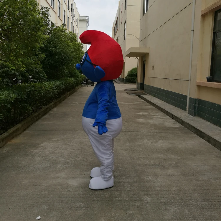 Christmas Party Suit  Blue Elves Mascot Costume Adult Size Cartoon Mascot Mascotas 