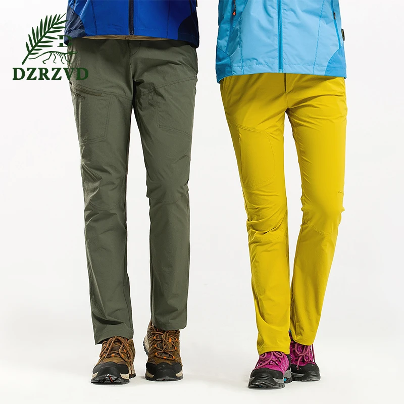 Dzrzvd verano al aire libre senderismo primavera hombres deportes elástico Softshell splicing respirable camping trekking pantalones de secado rápido