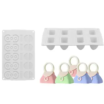 

LeKing Cake Mold Maker 2Pcs/set Soft Silicone Molds Set For Baking Desserts Chiffon Mousse Lady's Bag Cake Molds Decorating Tool
