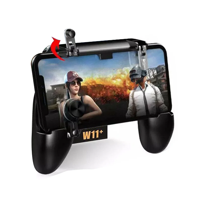 W11 + PUGB мобильный игровой контроллер Free Fire PUBG Джойстик Геймпад металлический L1R1