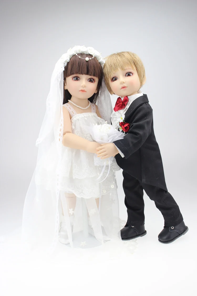 Модная 18 дюймовая шарнирная кукла SD/BJD куклы для невесты и жениха игрушки 45 см bjd