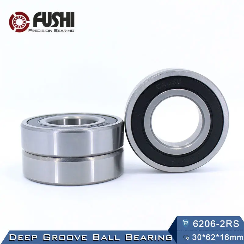 6206RS Bearing ABEC 3 (1 PCS) 30x62x16 mm Deep Groove 6206 2RS Ball ...
