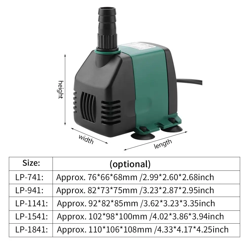 8/16/22/28/40 Вт аквариумная Рыба Вода Насоса Погружной водяной фонтан Пруд насос для рокария рыбы гидропоники Пруд насос с фильтром