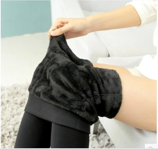 New fashion candy plus thick velvet elastic waist leggings Winter warm pants ladies leggins stretch trousers Women Z898
