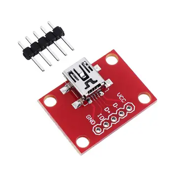 

CLAITE miniUSB Converter Module Convertsion Board For USB Mini-B Power Extension Circuit