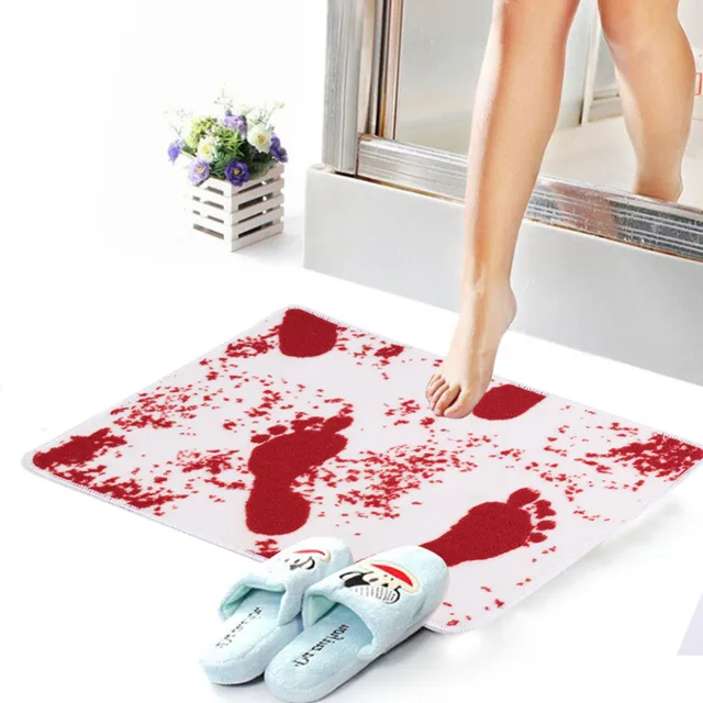 Novelty Blood Bath Mat Bathroom Water Absorption Non Slip Rug Carpet Novelty Blood Bath Mat Bathroom Water Absorption Non Slip Rug Carpet Floor Mats Horrific