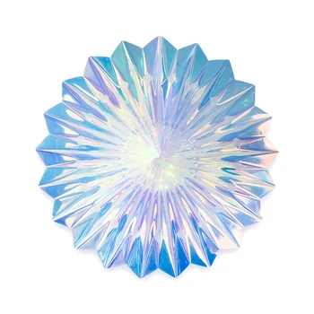

Nicro PET Fan 12/16/18 inches Iridescent Rainbow Film Colorful Shiny DIY New Year Party Christmas Decorations for Home #Oth69