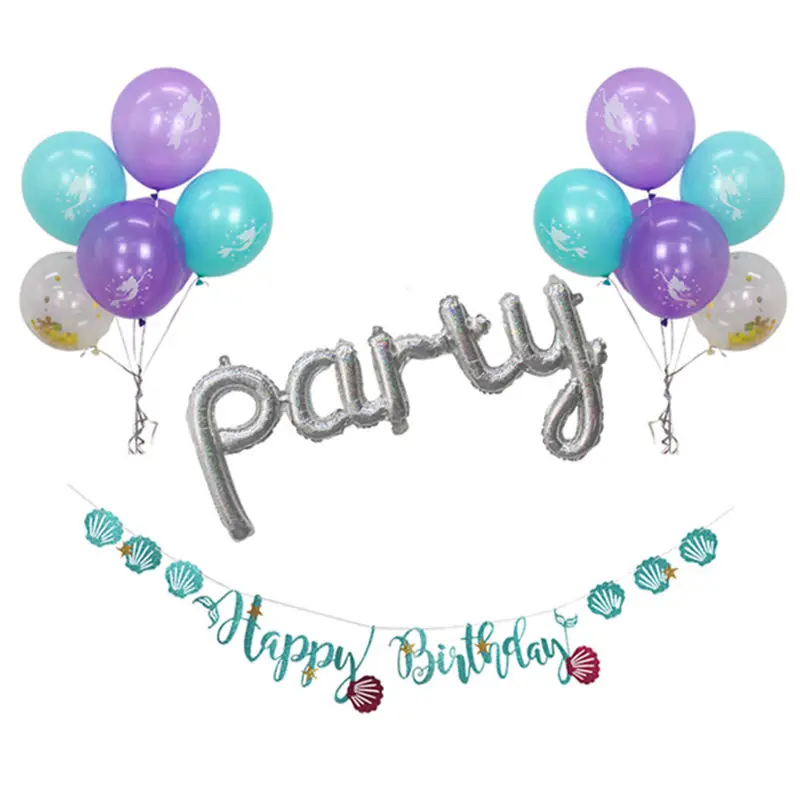 Unicorn Mermaid Party Decorations Mermaid Balloon Decor Wedding Birthday Party Decor Kids Favors Boy Girl Baby Shower02