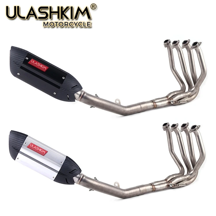 

Motorcycle Full System Exhaust Muffler Modified Middle Link Pipe Slip On For kawasaki Z800 2013 2014 2015 2016