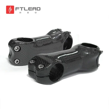 

New 6/ 17 degrees Mountain bike gloss 3K full carbon fibre bicycle stems road 31.8*80-120mm 6/ 17 angle light MTB parts