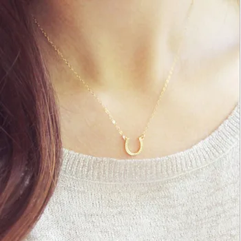 

New Fashion Horseshoe U-shaped Necklace Alloy Charm Infinity Pendants Necklaces Chain Wedding Event Jewelry