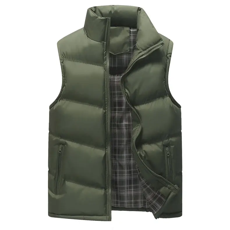 Vest Coat Men Winter Autumn Male Sleeveless Jacket Coat Top Keep Warm Thicken Padded Down Vest Men Muls Brand Cothing Plus Size 15