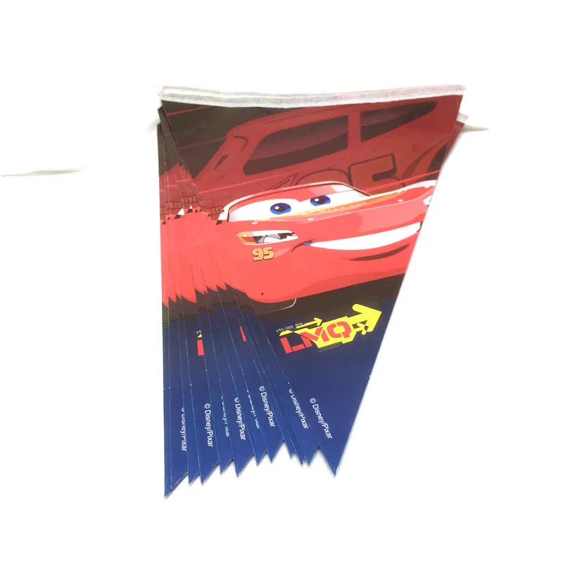 

Disney Cars Theme 12pcs 2.8m Lightning McQueen Banner Festival Wedding Outdoor Boy Birthday Party Flag Pennant Decoration Supply