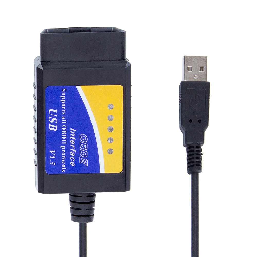 ELM 327 V1.5 OBD 2 ELM327 USB интерфейс CAN BUS сканер диагностический инструмент кабель Код