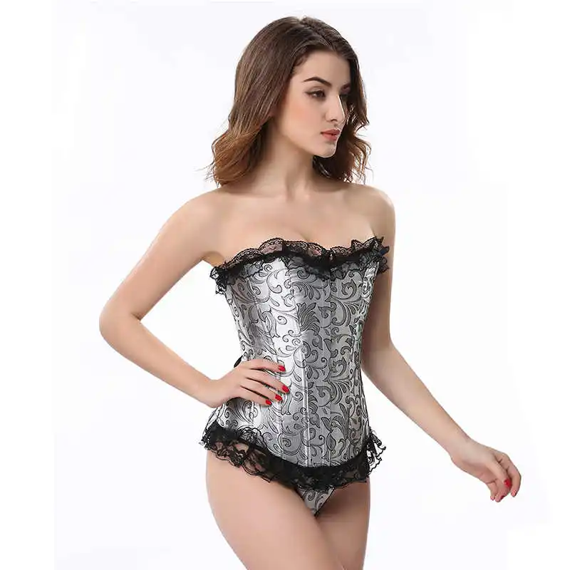 Sexy Gorset Steampunk Clothing Gothic Lace Up Corset Steel Boned Corset Overbust Bustier Waist Cincher Body Shaper Sexy Corselet (5)
