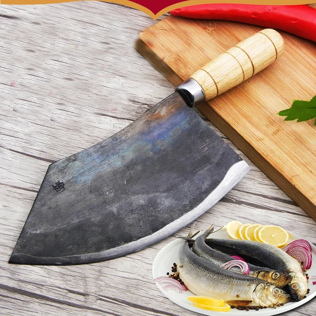 LDZ Handmade Carbon Steel Sharp Slicing Fish Knife Professional Fillet