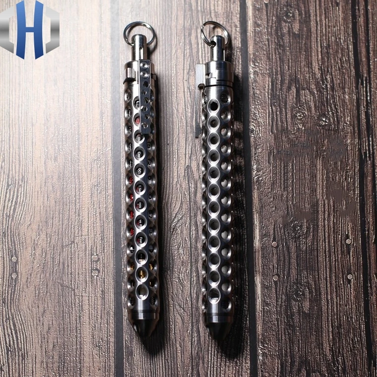 

Full Hollow Design Titanium Alloy Defense Pen EDC Tool Equipment