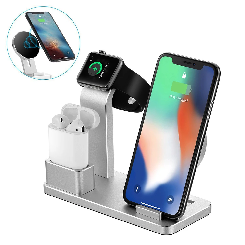 

Aluminum Stand Charging Dock Charger for iPhone Apple Watch Stand Charger with Phone and Watch Holder