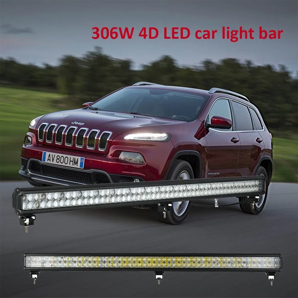 

DE STOCK! 4D 306W LED Work Light Bar For Tractor Boat Off Road 4WD 4x4 Car Truck SUV ATV LED Driving Light