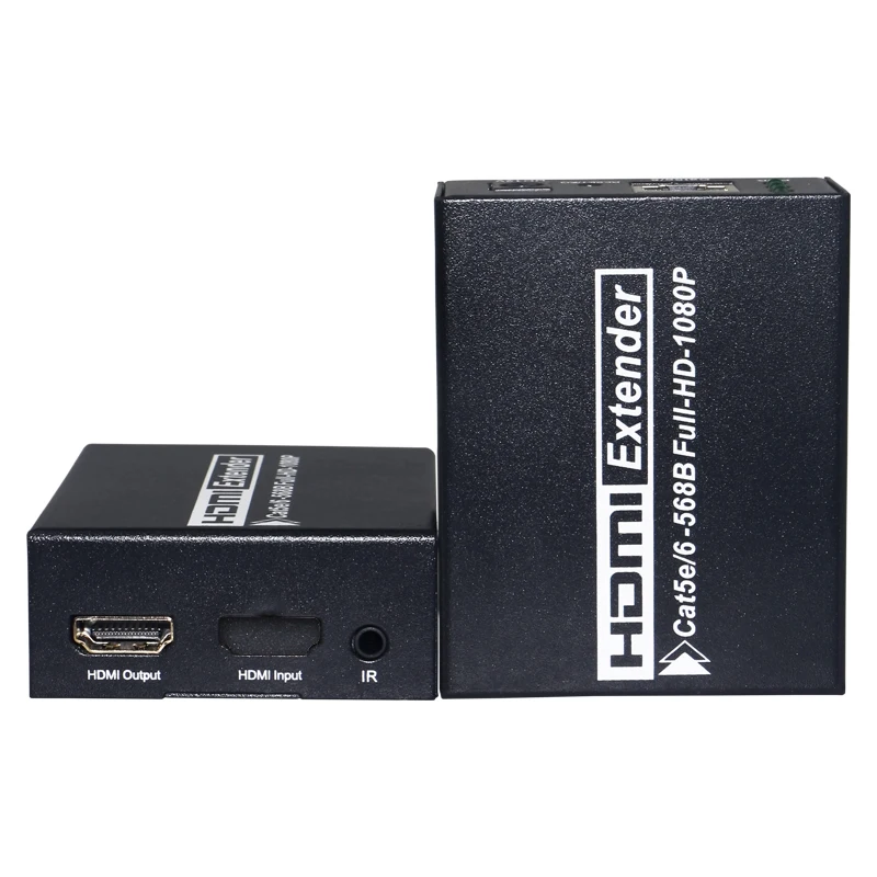 

HDMI Extender Transmitter Receiver over Cat5e/Cat6 UTP Cable RJ45 LAN Ethernet up to 50m Support 1080P No loss no delay