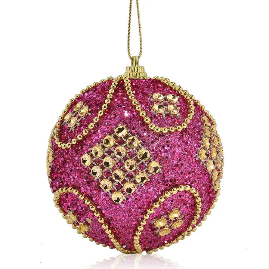 8 см рождественские блестящие шары со стразами орнамент с рождественской елкой рождественские украшения для дома enfeite de natal# XTT