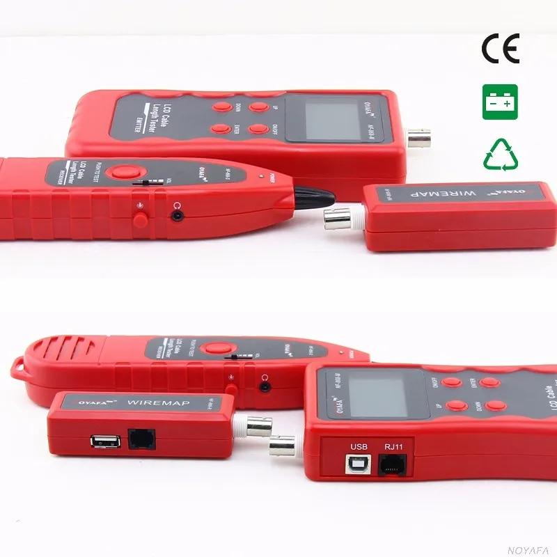 NF-868 цифровой кабель тестовый er трекер для RJ45, RJ11, BNC, USB, анти-помех металлический кабель тест перекрестных помех/короткого замыкания/длина NF_868