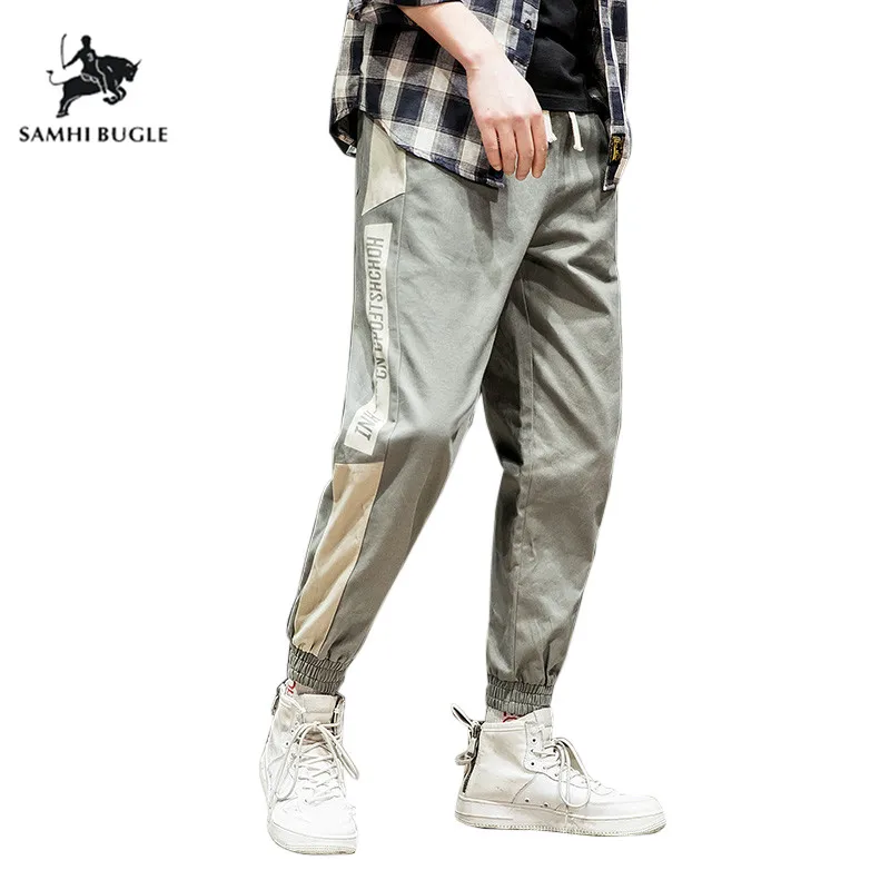 

Men Vintage Cargo Pants 2019 Mens Japanese Streetwear Straight Pants Male Khaki Streetwear Overalls Joggers Pants