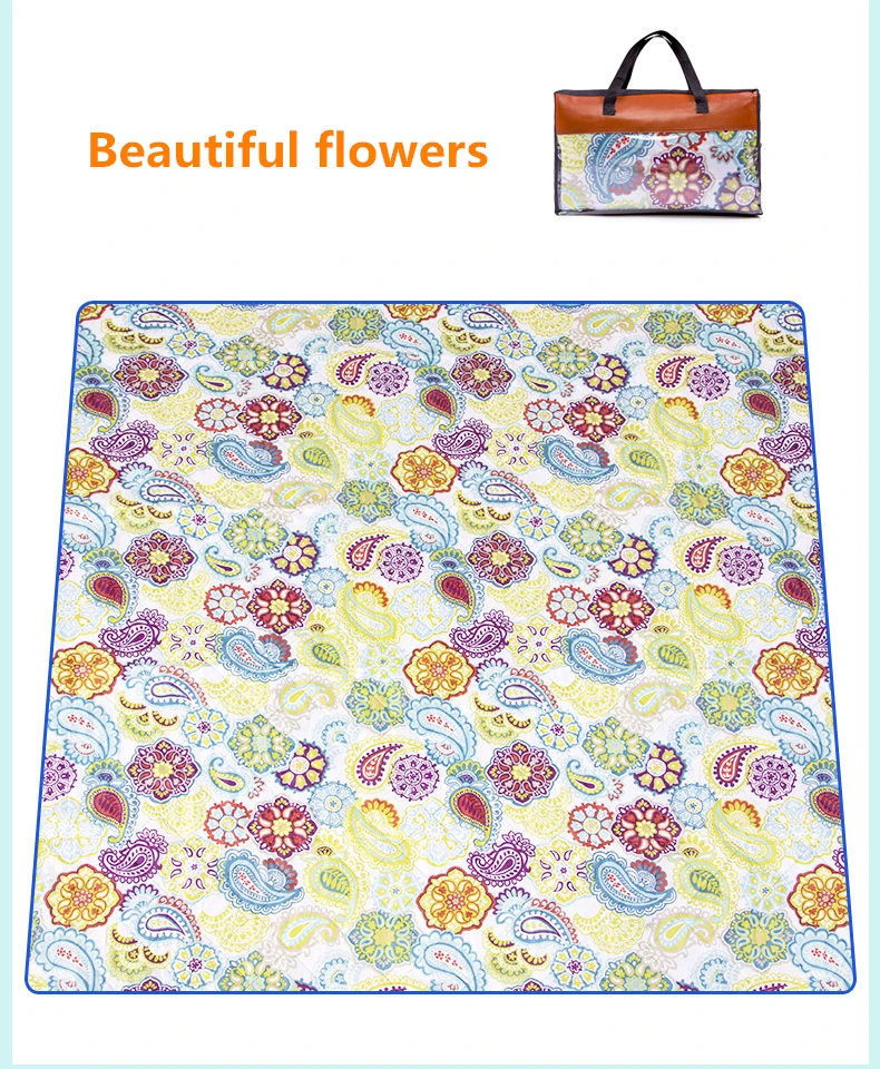 في الهواء الطلق الشاطئ آلة قابل للغسل Waterprof التخييم الحصير بطانية نزهة في الهواء الطلق الطفل منقوشة التخييم الحصير للطي الطفل لعب ماتس