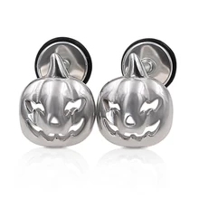 Индивидуальные тыквенные серьги-гвоздики хип-хоп Рок пирсинг ювелирные изделия для Хэллоуина подарки