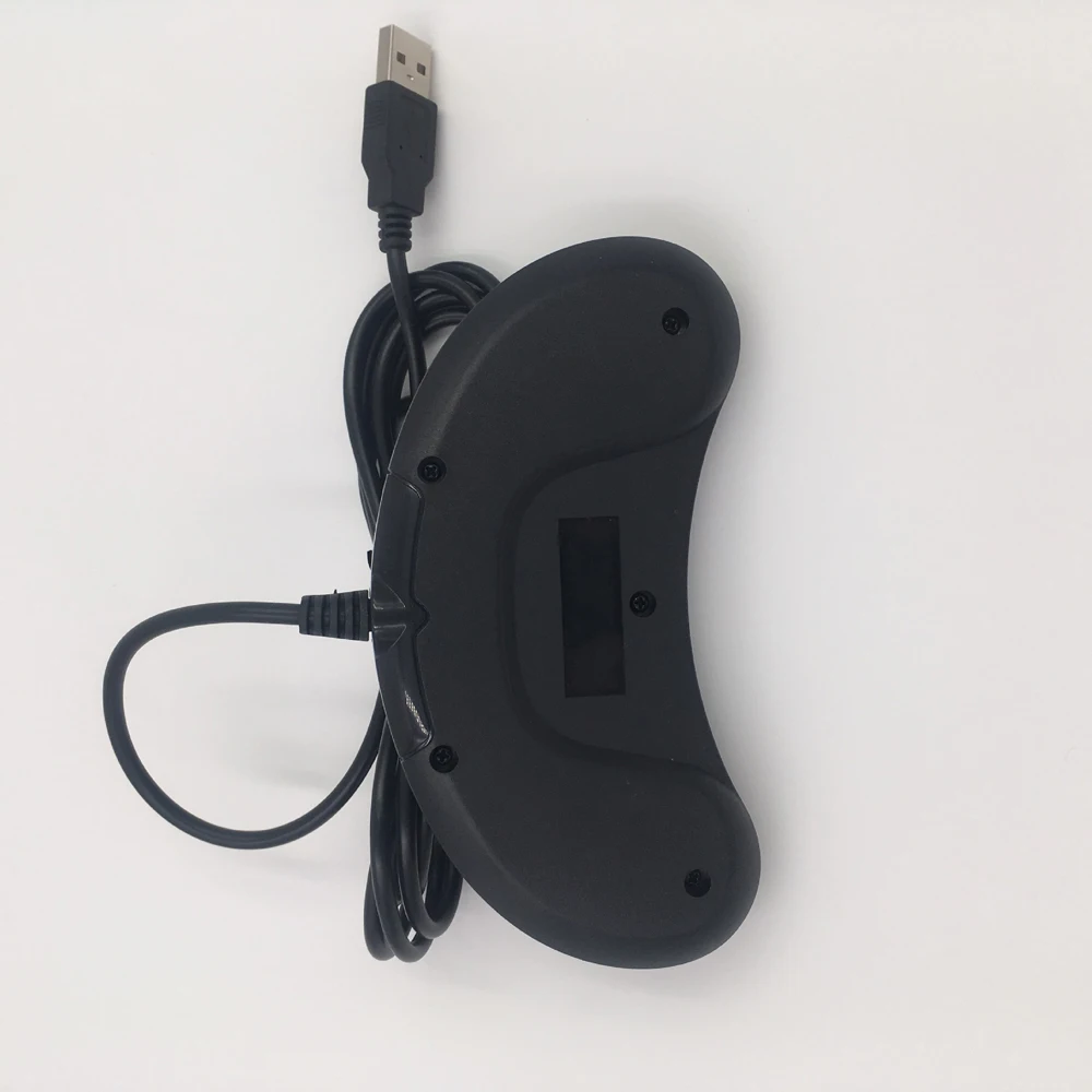 Черный Цвет USB геймпад проводной игровой с 6 кнопками Джойстик контроллер для SEGA Genesis/MD2