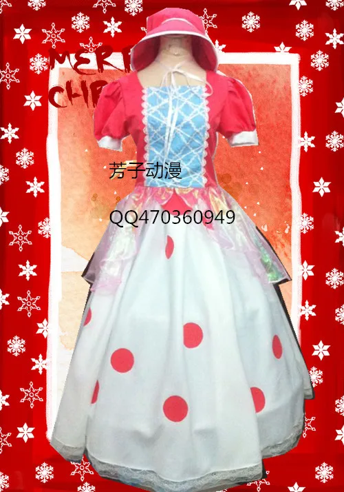 2016 Cartoon Movie Bo Peep Cosplay Costume Peep Cosplay Dress
