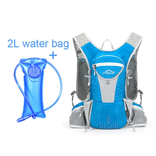 Рюкзак для бега Hydrat легкий жилет для бега на открытом воздухе спортивный марафон рюкзак для бега гидратация 15л 18л 20л XL - Цвет: 18 L Blue and 2L