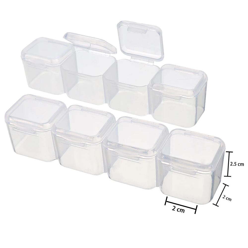 28 Slots Adjustable Plastic Storage Box Clear Case Jewelry Makeup Bead Organizer DIY Holder For Home Decor Container