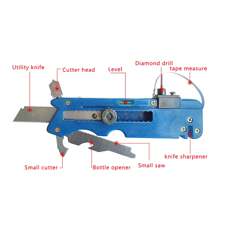 Многофункциональный резак для стеклянной плитки профессиональный резак для стекла набор инструментов с измерительной линейкой Прямая поставка