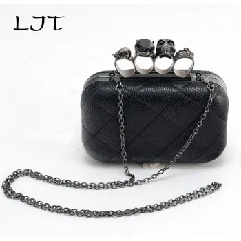 

LJT 2019 Winter New Korean Skull Dinner Bag Retro Chain Crossbody Bag Personalized Handbag Women Shoulder Messenger Bag feminina