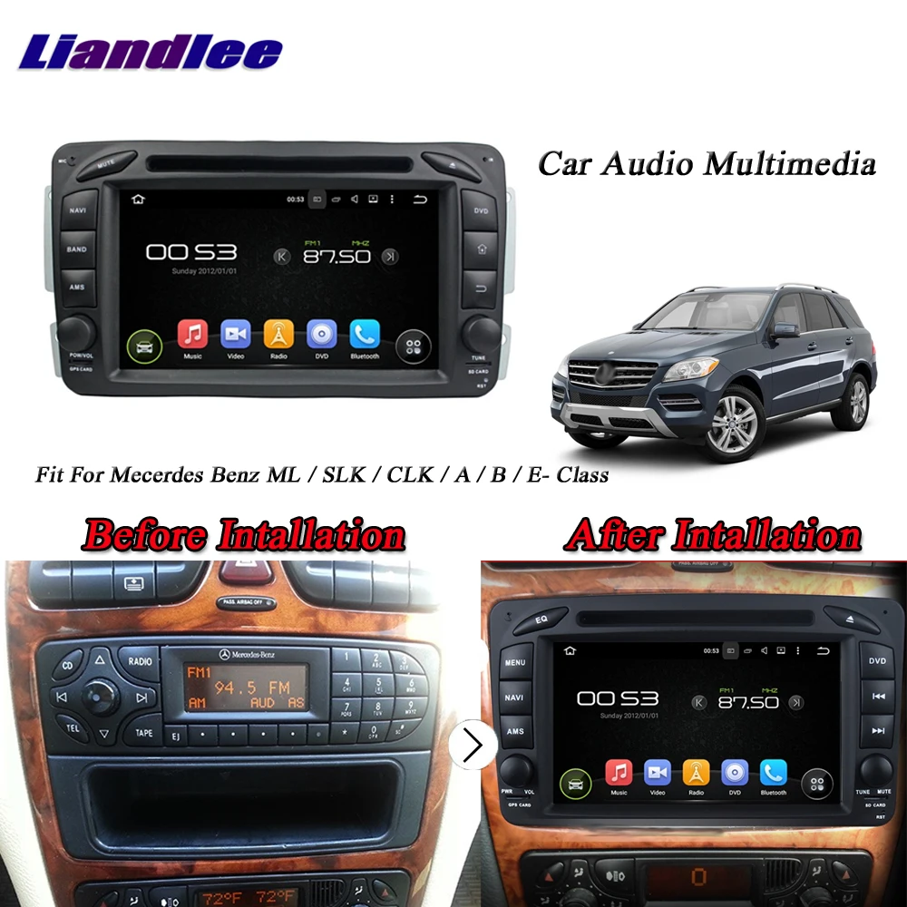 Top Liandlee Car Android System For Mecerdes Benz ML / SLK / CLK Radio CD DVD Player GPS Navi Navigation HD BT TV Screen Multimedia 3