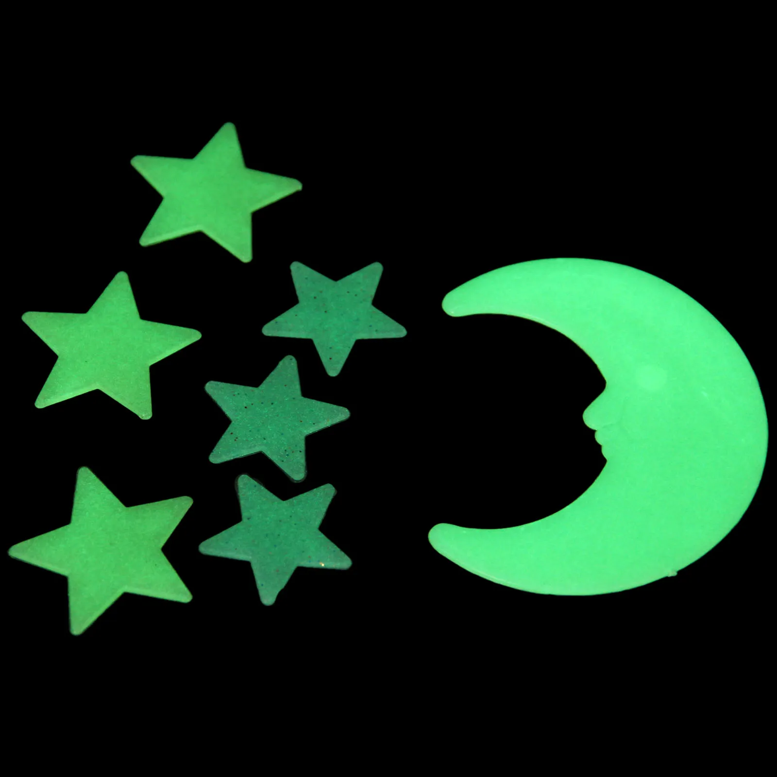 Luminous Moon Stars Wall Stickers,DIY Night Light Glow in The Dark Kids