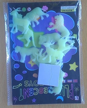 

12Pcs/set luminous cute Dinosaur stickers PVC fluorescent luminous Stickers / Wall Stickers home decoration