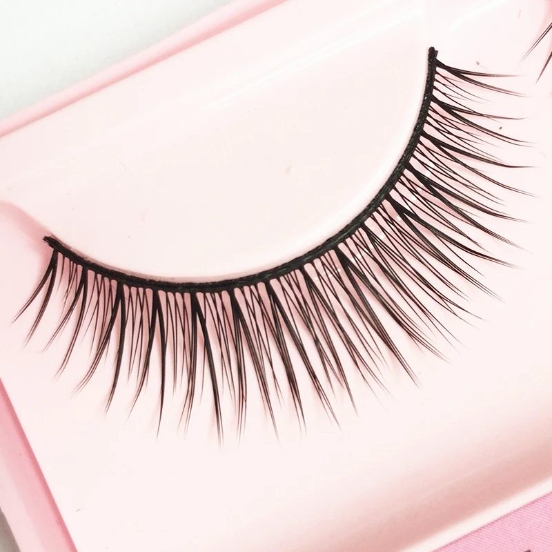 

1 Pair Reusable Natural Eye Makeup Tools Women False Eyelashes Handmade Short Lashes Cosmetic Cross Fake Eye Lashes For Beauty