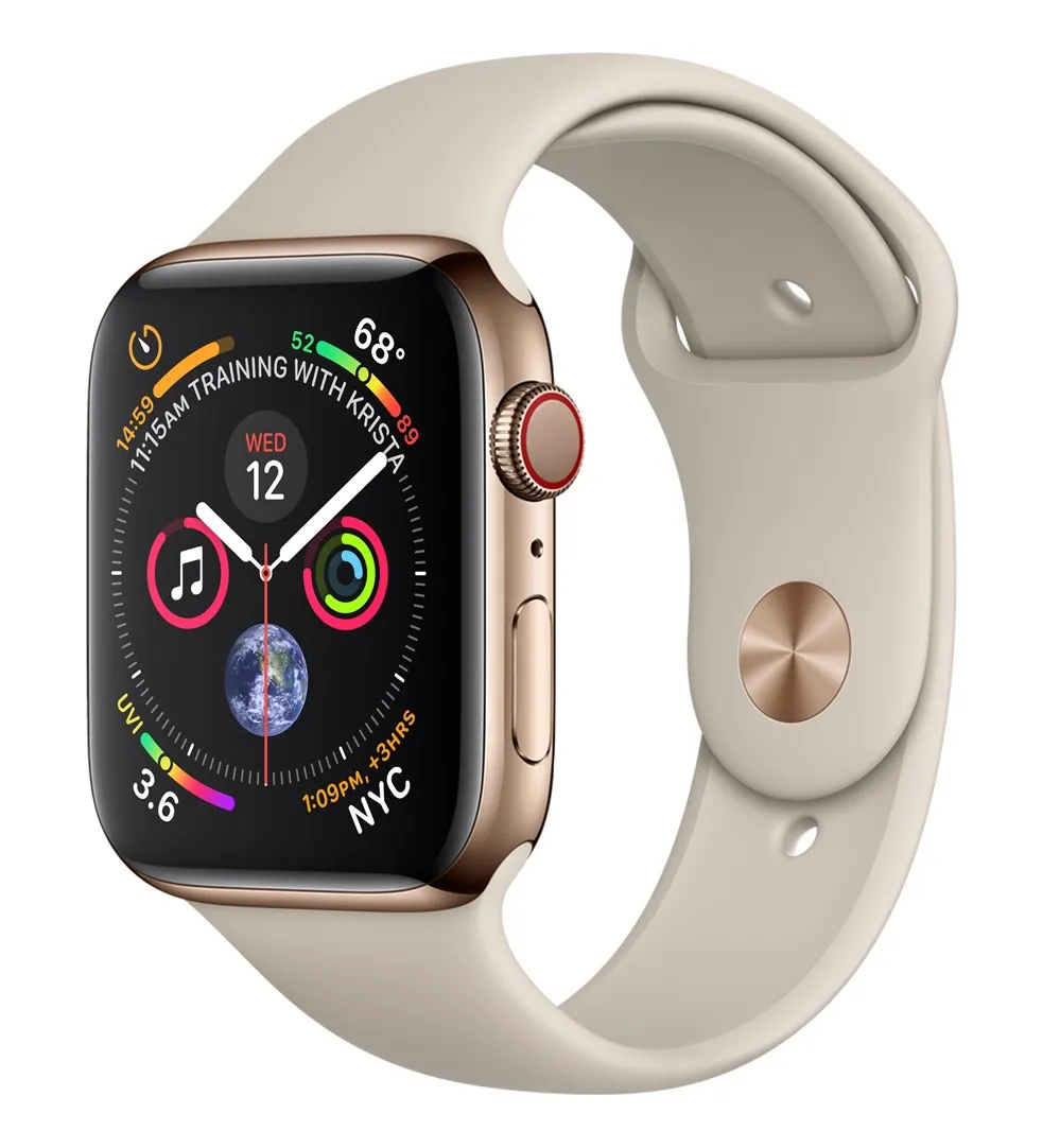 

Apple Watch Watch Series 4, OLED, Touchscreen, GPS (satellite), Cellular, 47.9 g, Gold