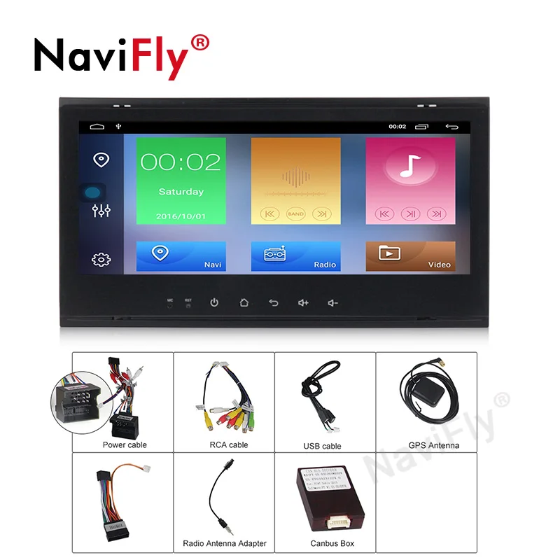 

NaviFly 8.8"screen Android9.1 32G ROM Car FM radio gps cassette for Volkswagen VWTouareg Multivan T5 (2002-2010) Car RDS DVR