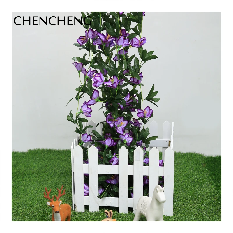 240CM Length Flower Vine flower Artificial Flowers Vine Lily Garden Balcony Hotel Decorated Beautiful Accessories 240CM Length Flower Vine flower Artificial Flowers Vine Lily Garden Balcony Hotel Decorated Beautiful Accessories