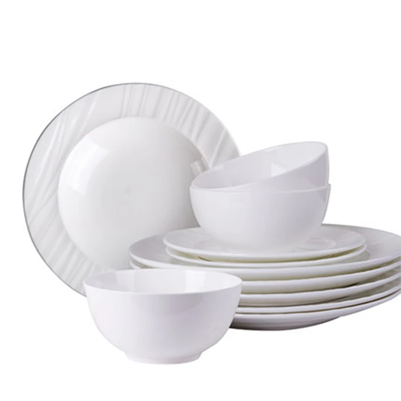 

Dishes Set Household Minimalist Nordic Tableware Chinese Phnom Penh Cutlery Set Bone China Dinnerware Set