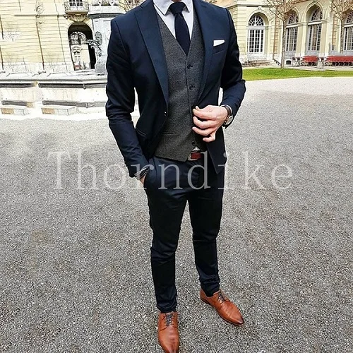 suits5 Строгие смокинги для жениха, свадебные костюмы для мужчин, облегающие серые костюмы, мужской черный костюм с отложным воротником, Homme Mariage, лучший мужской блейзер, 3 шт - Цвет: suits5