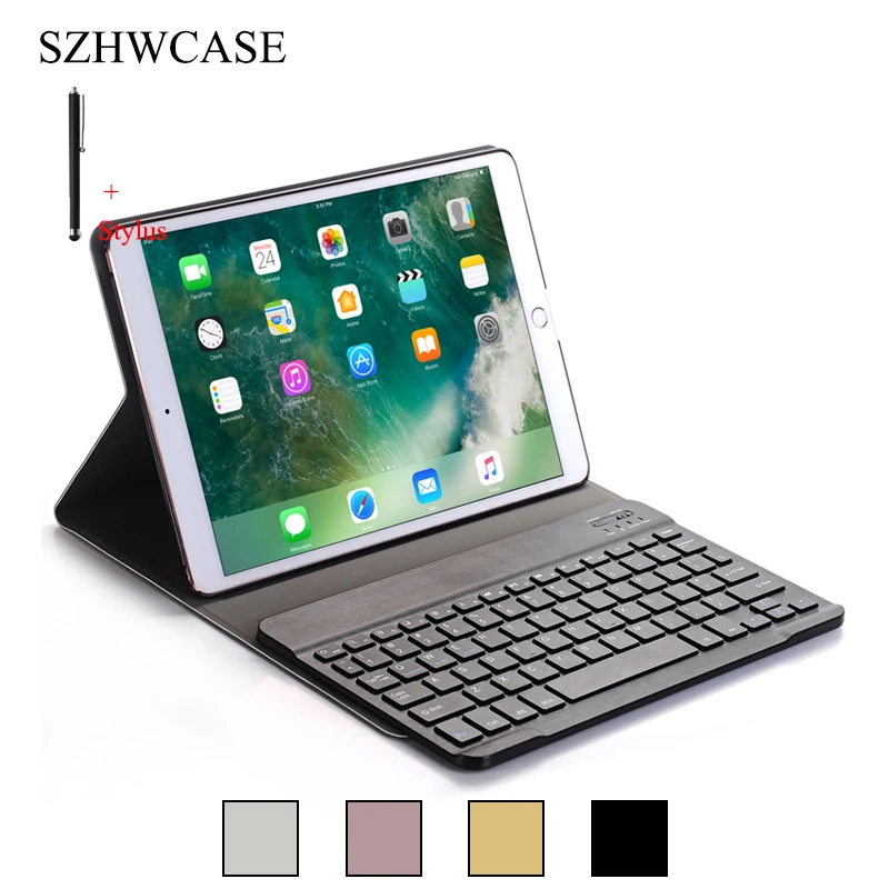

For iPad 2018 9.7 Wireless Bluetooth Keyboard Case For iPad 2017 Tablet Flip Leather Stand Cover For iPad Air 2 1 Pro 9.7+Stylus