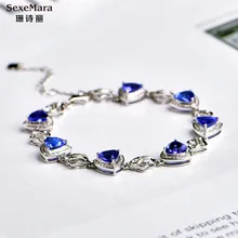 Цепочка Из Натурального золота 18 K с мозаичным бриллиантовым цветным драгоценным камнем