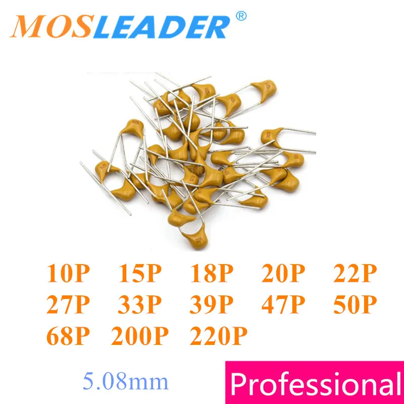 

Mosleader 5.08mm CT4 Monolithic ceramic capacitor 1000pcs 10P 15P 18P 20P 22P 27P 33P 39P 47P 50P 68P 200P 220P 201K 221K